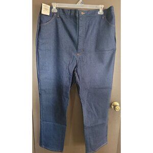 Lady Maverick Women's Elastic Waist Dark Blue Wash Jeans Size 24 1/2 USA New
